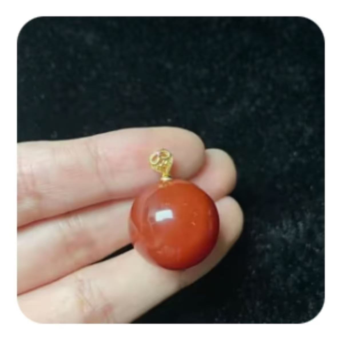 Agaat Bal Hanger 20 mm