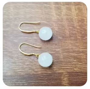 Zilver Hotan Jade Oorbellen