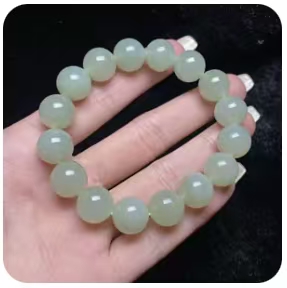 Hotan Jade Armband Met Enkele Cirkel 11 mm