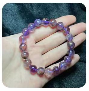 Paarse Geest Armband Met Enkele Cirkel 9 mm