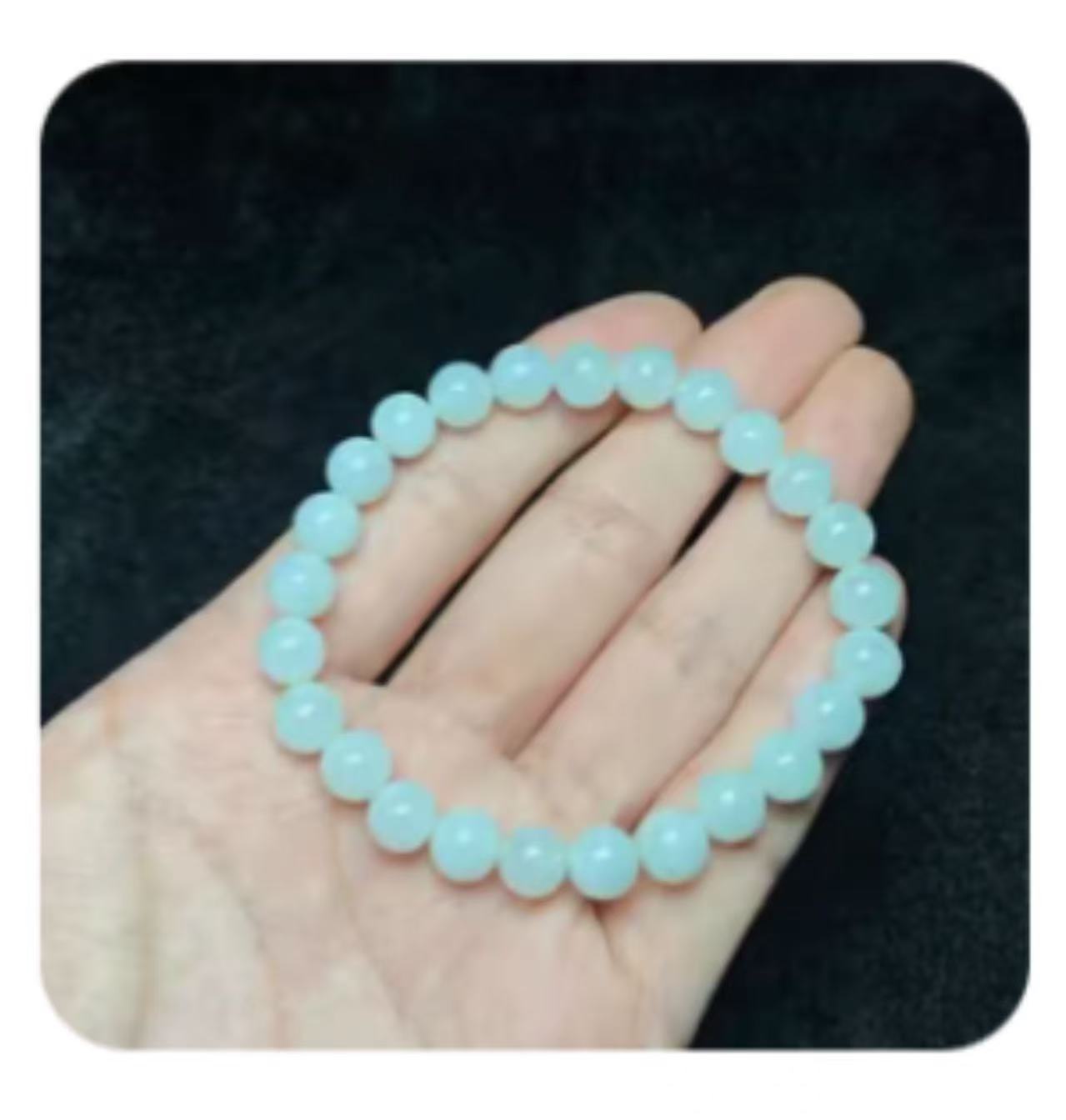 Jadeiet Kraal Enkele Circel Armband 7 mm