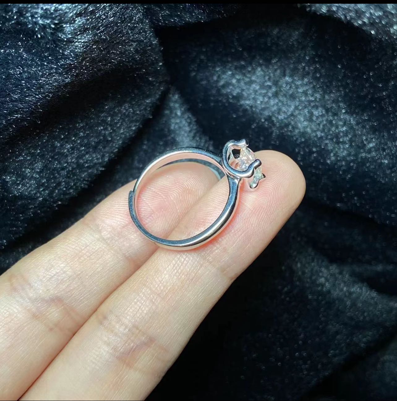 S925 Zilver Ingelegde Moissaniet Ring 6 mm